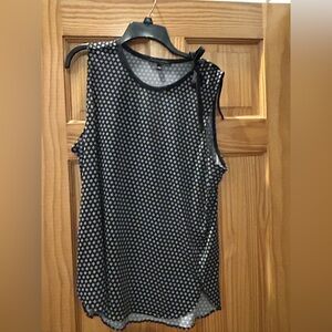 Banana Republic Black and White Patterned Blouse